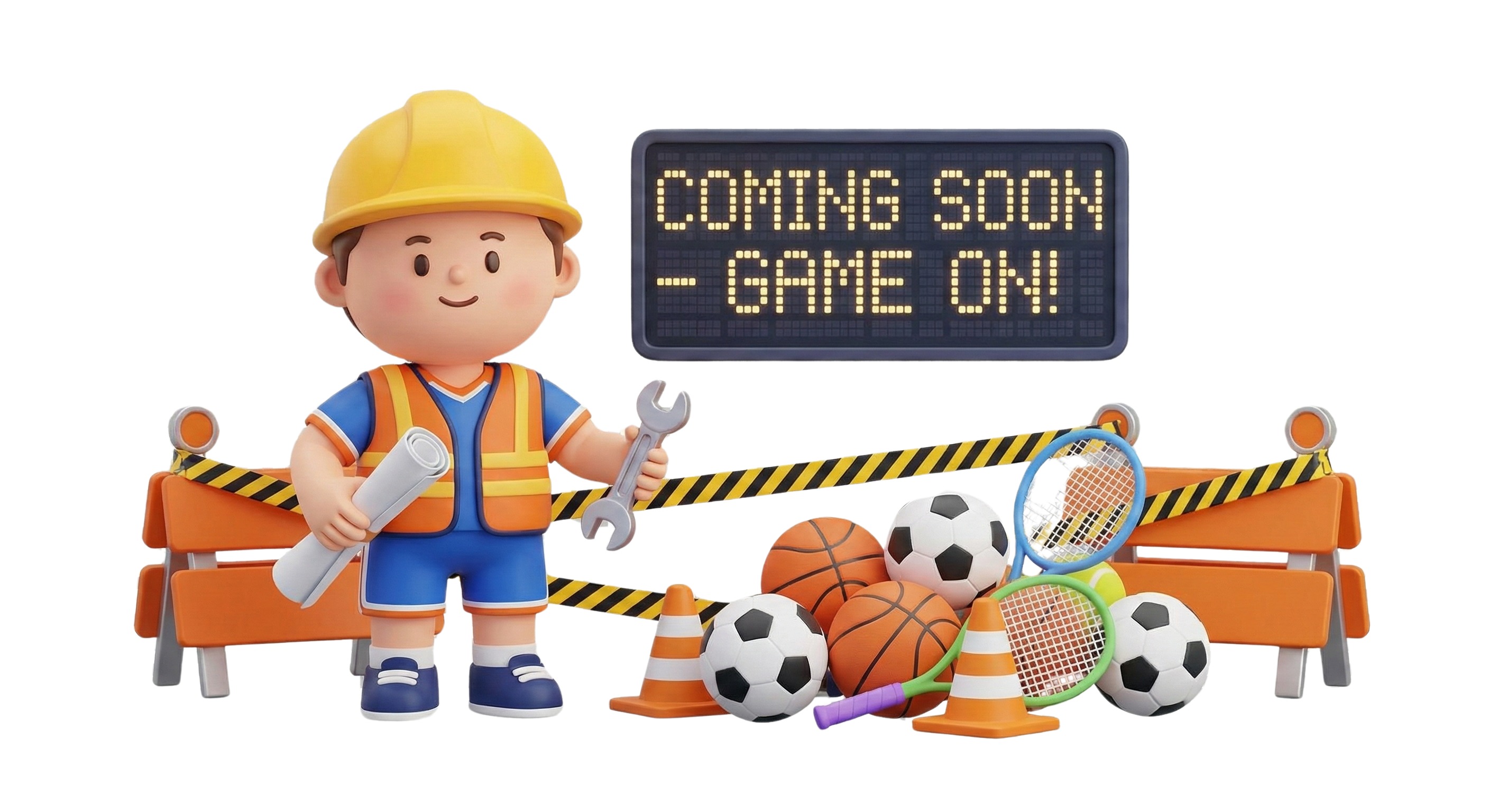 Athlete building the site